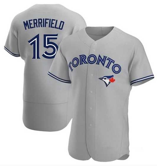 Mens Toronto Blue Jays #15 Whit Merrifield Nike Gray Road Flex Base Player Jersey Dzhi->toronto blue jays->MLB Jersey